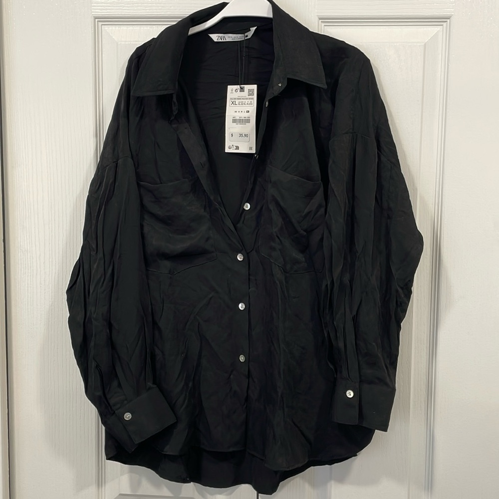 NWT Zara oversized button down shirt szXL